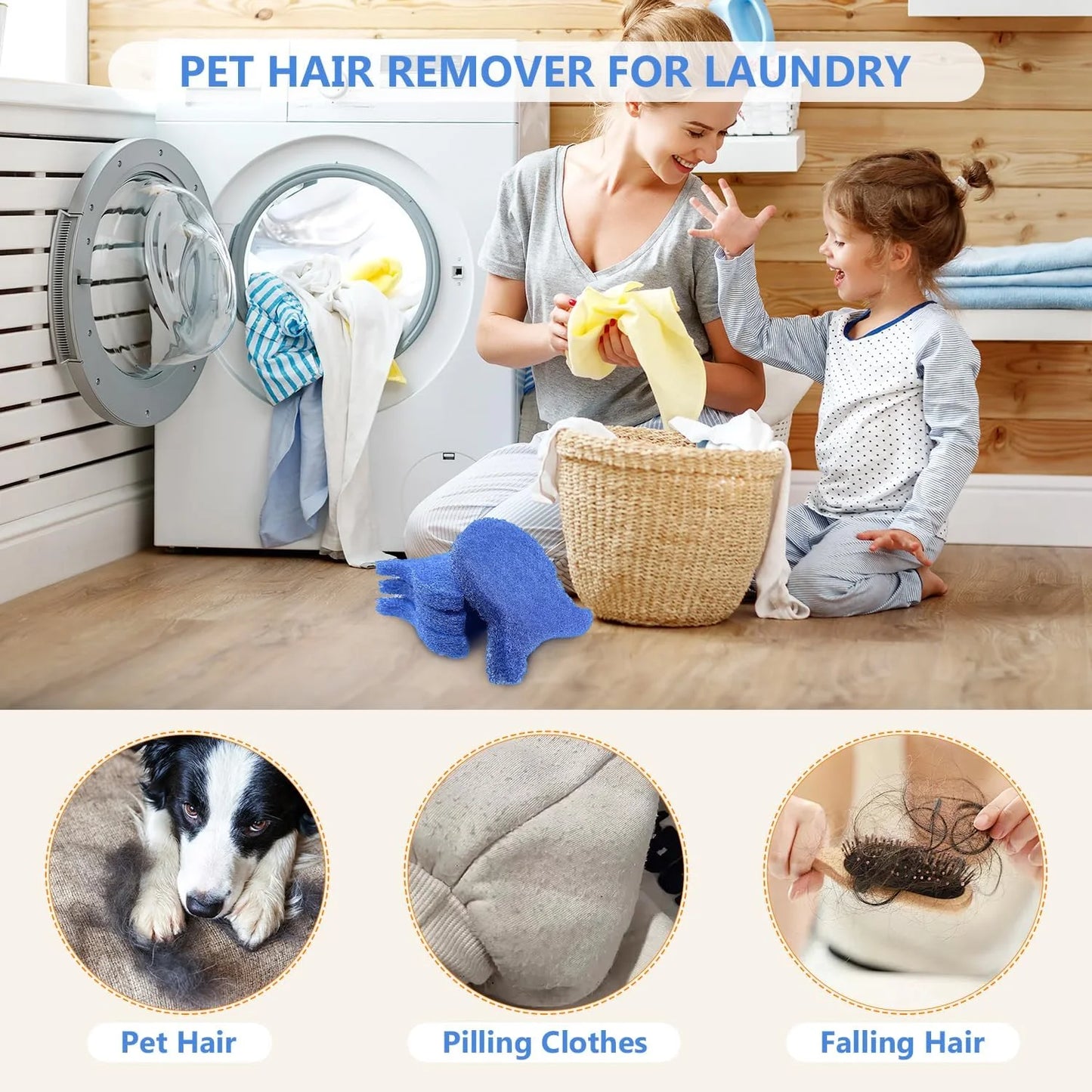 Pet Hair Remover Laundry Balls (5-Pack) – Reusable Washing Machine Lint Catchers for Pet Fur & Hair