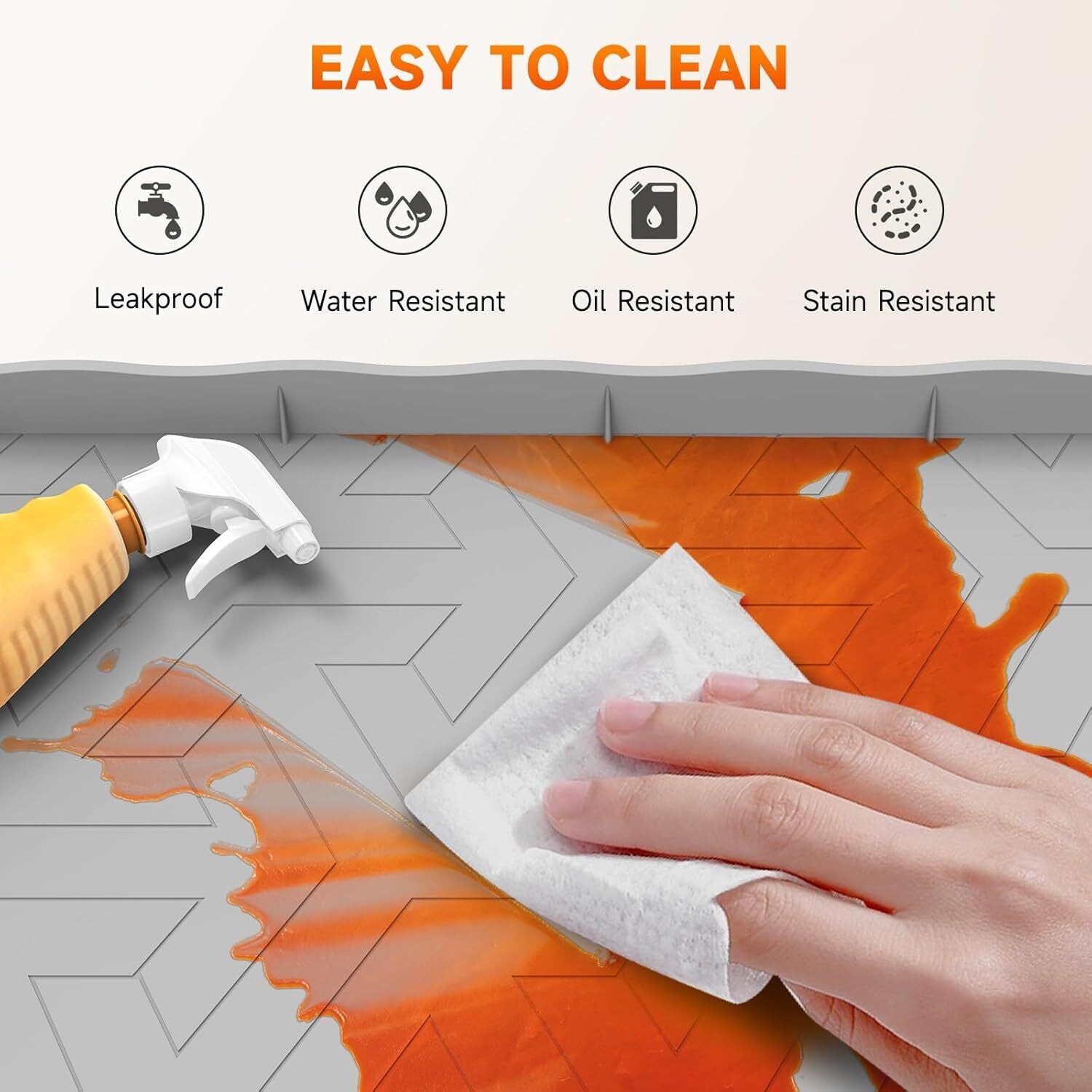 Under-Sink Waterproof Mat – 34″×22″ Non-Slip Cabinet Liner & Leak Protector