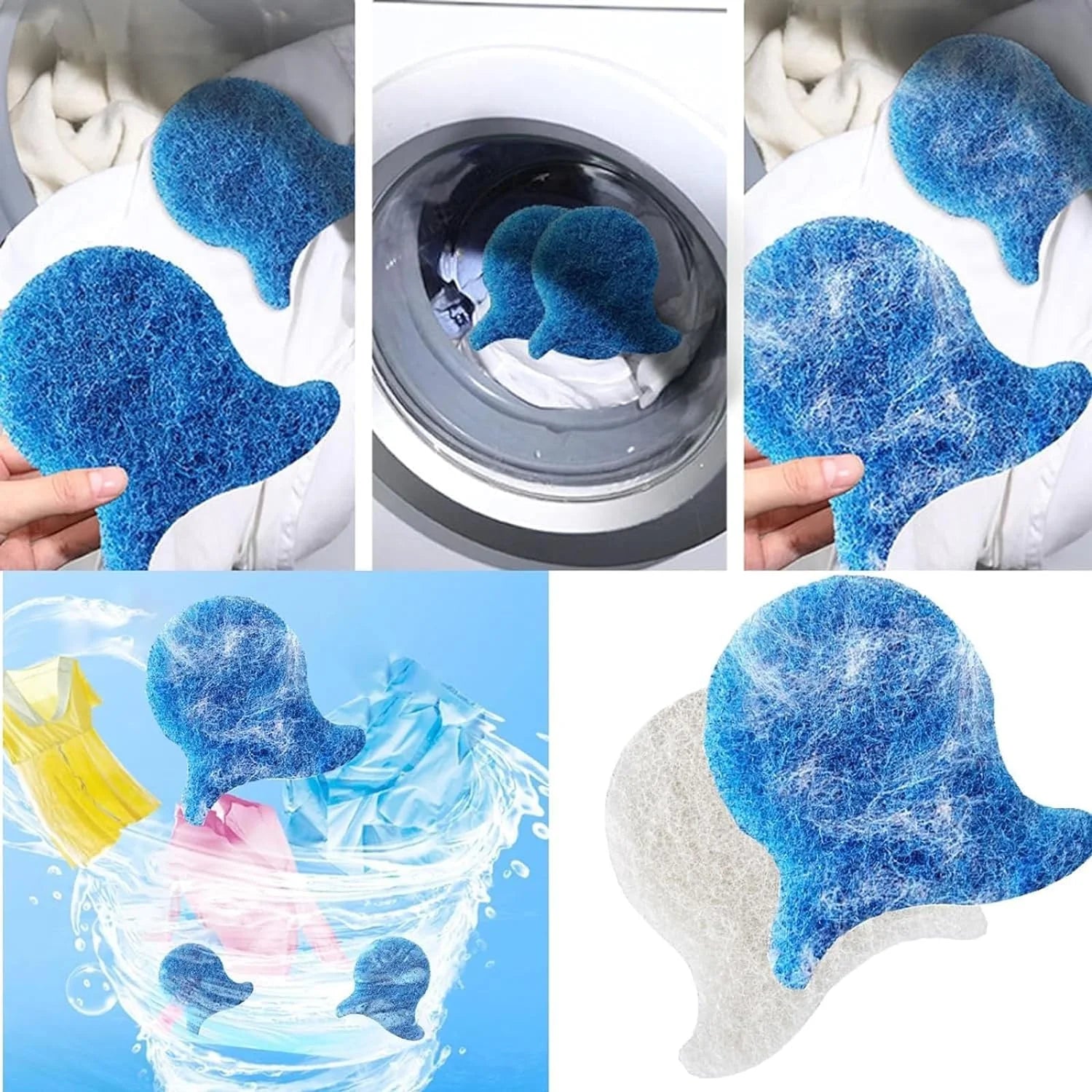 Pet Hair Remover Laundry Balls (5-Pack) – Reusable Washing Machine Lint Catchers for Pet Fur & Hair