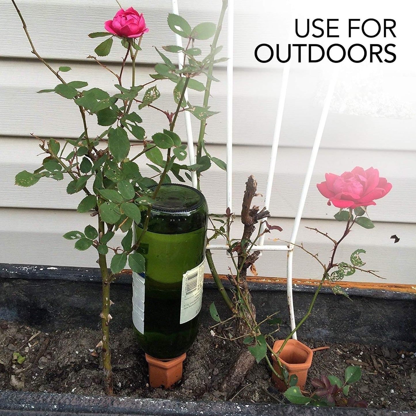 Terracotta Self-Watering Plant Stakes (4-Pack) – Automatic Watering Spikes for Indoor & Outdoor Plants