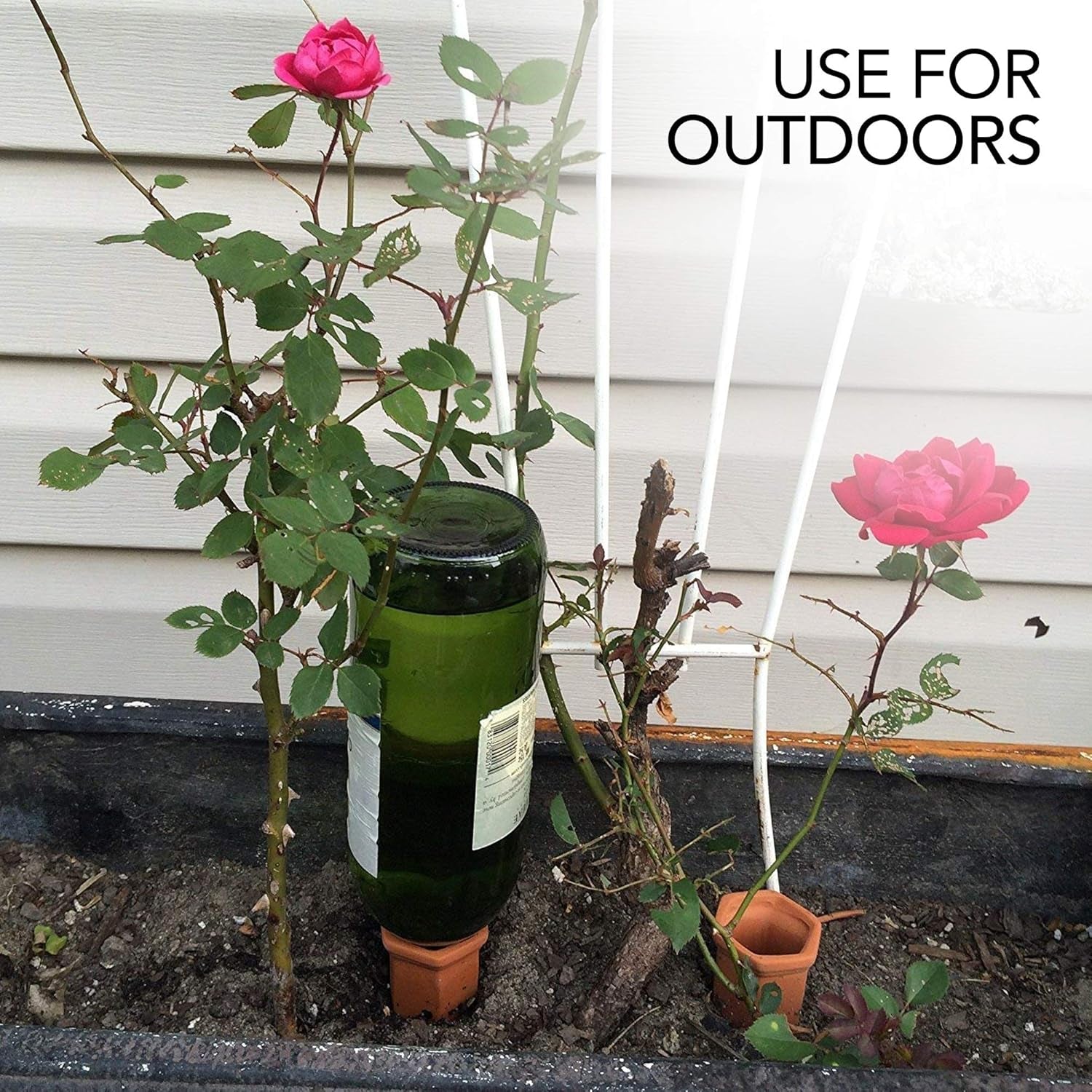 Terracotta Self-Watering Plant Stakes (4-Pack) – Automatic Watering Spikes for Indoor & Outdoor Plants