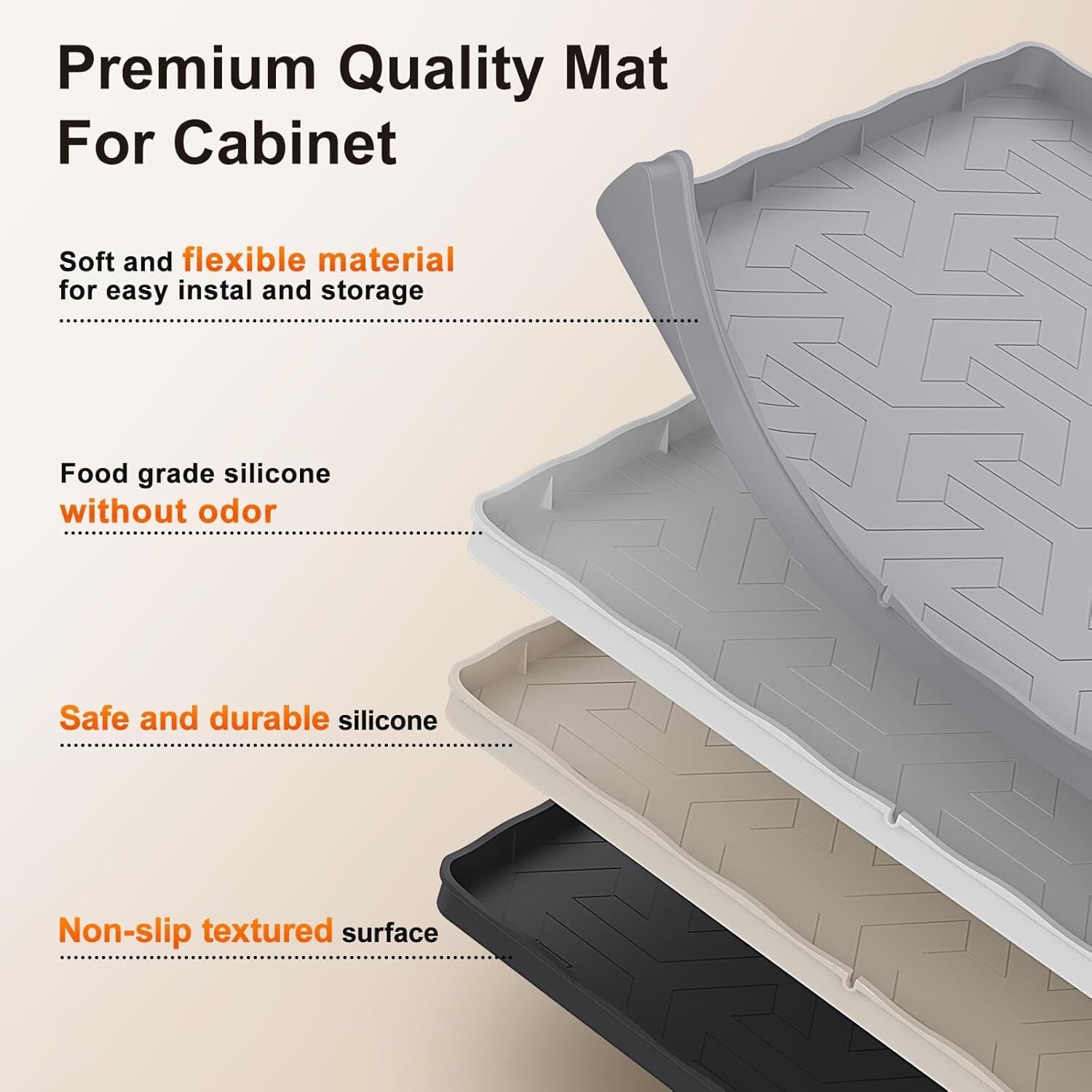 Under-Sink Waterproof Mat – 34″×22″ Non-Slip Cabinet Liner & Leak Protector